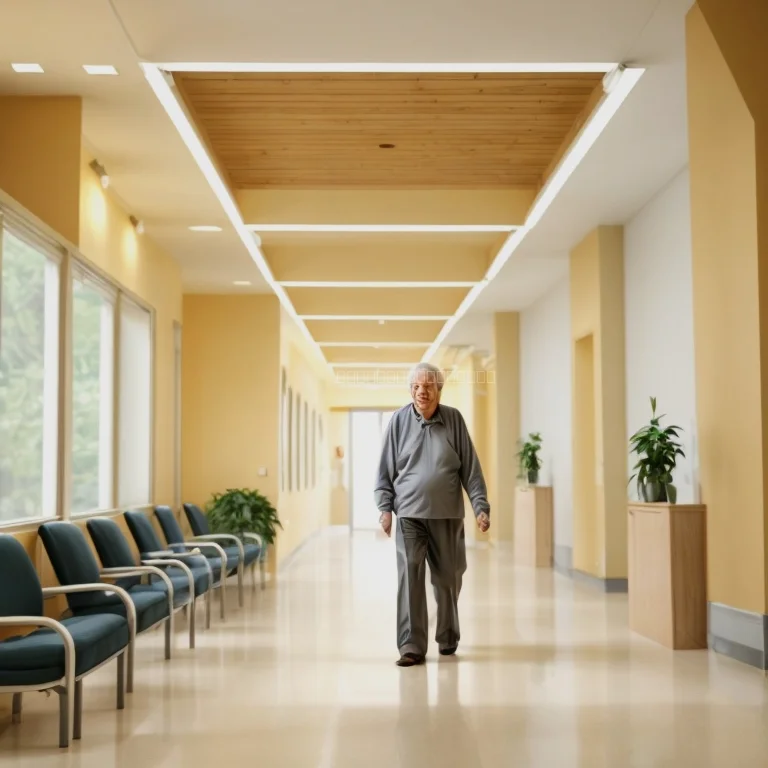 Healthcare professional assisting senior resident